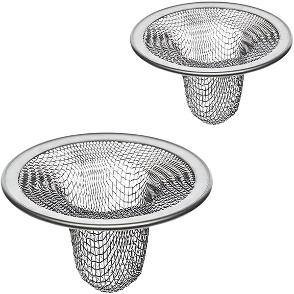ACDANC Bathroom Sink Strainer 2 Pack 2.75&2 Inch at the Top Drain Strainer Hair Catcher for Kitchen Shower Bathtub Mesh Stainless Steel Stopper Sink Traps Bathroom & Laundry Sink Drain Basket Filter