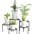 thumbnail image 1 of Paquete De 5 Soportes Para Plantas De Metal, Soporte Para Macetas De Esquina De Hierro Resistente A La CorrosióN, Soporte Redondo Para Exhibir Estante Para Plantas En Niveles, 1 of 6