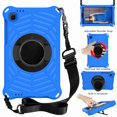 thumbnail image 2 of Galaxy Tab A7 Lite 8.7" 2021 Case, Heavy Duty Rugged Shockproof Case with Adjustable Hand Strap, Carrying Shoulder Strap, Rotating Kickstand for Samsung Tab A7 Lite 8.7" SM-T220 SM-T225 2021, Blue, 2 of 7