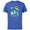 Royal Heather, variant on Lilo & Stitch Holiday Santa Snowball Fight - Short Sleeve Cotton T-Shirt for Adults - Customized-Royal Heather
