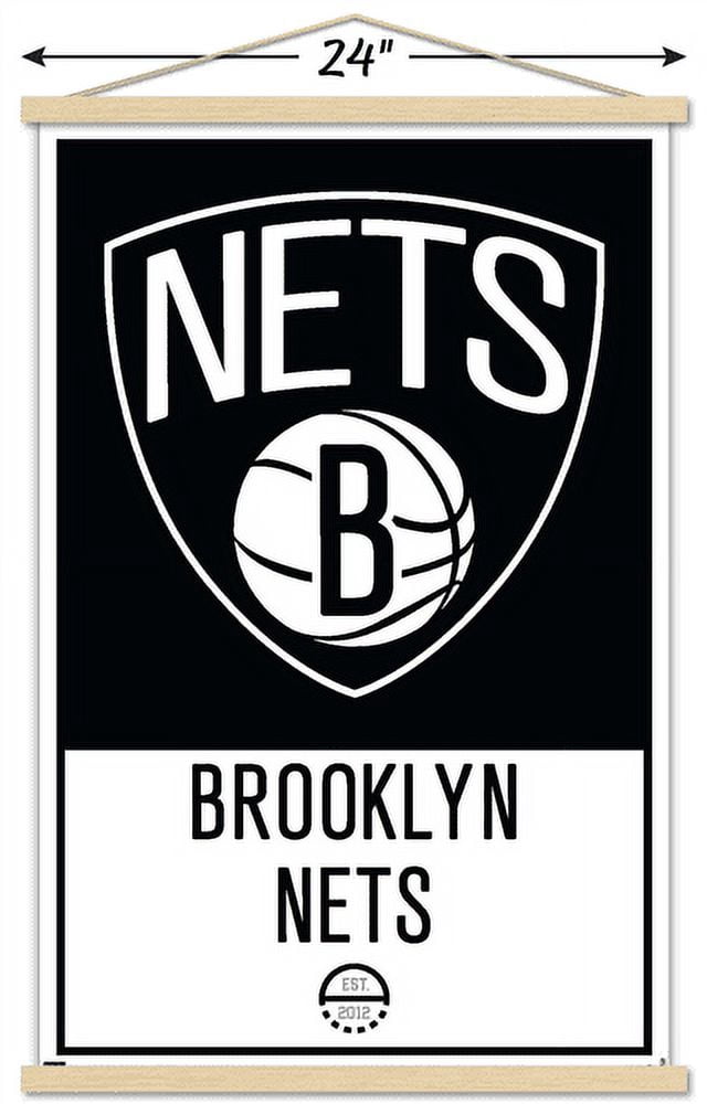NBA Brooklyn Nets - Logo 21 Wall Poster with Magnetic Frame, 22.375" x 34"