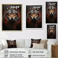 thumbnail image 4 of Designart "Wolf Bold Crimson I" Animals Floater Framed Canvas Wall Art, 4 of 7