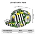 thumbnail image 4 of Hirioo Lemons on Striped for Baseball Cap Men Cap Flat Brim for Men Women Teens Adjustable Baseball Cap, 4 of 7
