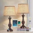 thumbnail image 6 of NATYSWAN Table Lamps for Bedrooms Set of 2, Touch Bedside Lamps with USB Charging Ports, 3-Way Dimmable Nightstand Lamp, Bulbs Included, 6 of 9