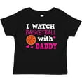 thumbnail image 3 of Inktastic I Watch Basketball with Daddy Boys or Girls Baby T-Shirt, 3 of 5