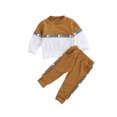 thumbnail image 5 of Gureui 2PCS Toddler Baby Boy Girl Clothes Set Long-Sleeved Letter Print Top + Long Trousers Fall Winter Outfit Set, 5 of 7