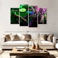 thumbnail image 2 of Elephant Stock Record Player Wall Art - Horizontal Multi Panel Canvas - Living Room Wall Decor - Music Multi Panel - Green And Pink Decor - 84" x 54", 2 of 8