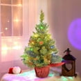 thumbnail image 3 of Miniature Artificial Christmas Tree Ornaments Set Decor - Home Holiday Gift Mini Tree Decoration(color), 3 of 4