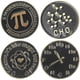 thumbnail image 1 of 4 broches de metal con símbolos de matemáticas y ciencias, broche decorativo, broche estético., 1 of 7