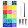 thumbnail image 2 of 18 Colors Resin Jelly Rhinestones for Bedazzling, Bedazzling Kit with 3Pcs B7000 Jewelry Glue, 3mm Flatback Gems for Crafting Diamond Art DIY Crafts Clothing Shoes Nail Art Book Makeup, 2 of 4