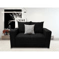 thumbnail image 2 of Love seat El Bazar Store Miami Lino negro 2 plazas, Modular, Moderno, Sala, 2 of 4