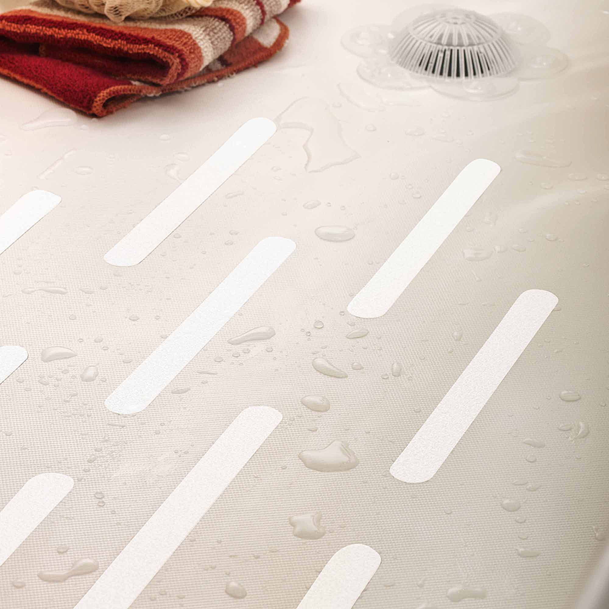 SlipX Solutions 19cm Non-Slip Bath Tub Safety Treads White