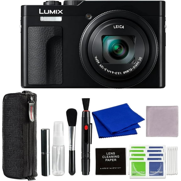 Panasonic Lumix ZS99 Point and Shoot Camera (Black) with Advanced Accessories and Travel Bundle | DC-ZS99K | Panasonic Lumix DC-ZS99K