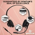 thumbnail image 2 of Sonitum PC Headset with Noise-Canceling Mic - Comfortable Over-Ear Headphones for Office, Meetings, Chat - 3.5 Jack, Universal Connectivity - Black 1 Pack, 2 of 5