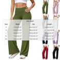 thumbnail image 3 of Annhoo Yoga Pants Women Stretchy High Waist Comfy Solid Color Loose Pants Comfy Soft Casual Workout Gym Trousers, 3 of 9
