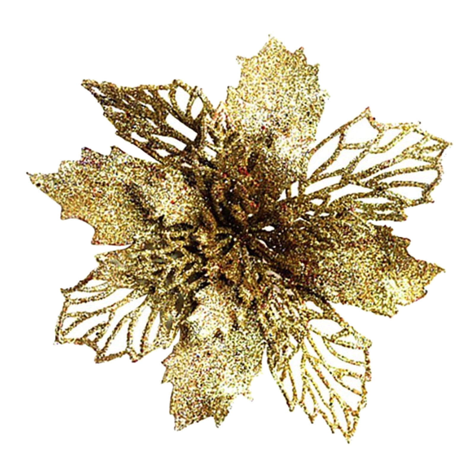 ESULOMP 1PC Poinsettia Artificial Christmas Decoration Flowers with