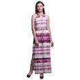 thumbnail image 1 of Bimba Robe Longue de Soirée à Col Rond Imprimée avec Fentes Latérales pour Femmes Tie-Dye-TTG, 1 of 6