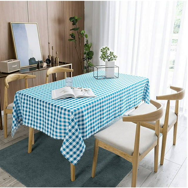 Checkered Tablecloth Rectangle - Stain Resistant, Waterproof And Washable Table Cloth Gingham For Outdoor Picnic, Holiday Dinner(6 Sizes,5 Color)
