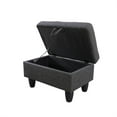 thumbnail image 6 of Aukfa 29" Storage Ottoman Bench with Lift Top for Home Office, Linen, Dark Gray, 6 of 9