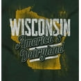thumbnail image 2 of Wisconsin America Dairyland Map Shape Women's T Shirt Ladies Tee Brisco Brands S, 2 of 6