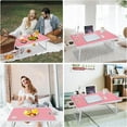 thumbnail image 6 of Laptop Bed Table, Laptop Desk for Bed, Foldable Laptop Bed Desk with USB Charge Port, Handle, Desktop Card Slot, Cup Slot, Side Drawer, Portable Laptop Table for Eating Reading Working, 6 of 6