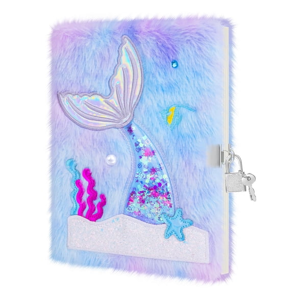 Agenda Journal homicozy en forma de sirena con candado para niñas de 6 a 8 años