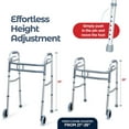 thumbnail image 3 of Walkers for Seniors - Aluminum Lightweight Walker with Wheels – Adjustable Walker Width and Height, Folding Walker with Arm Support Walker for Elderly Handicapped Disabled and 2 Wheels, 3 of 7