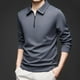 thumbnail image 1 of pstuiky camisetas de manga larga para hombre, Pijama deportivo para hombre, para estar en casa, de color liso, con camiseta deportiva de manga larga y cuello vuelto Tops casuales para hombres xl, 1 of 8