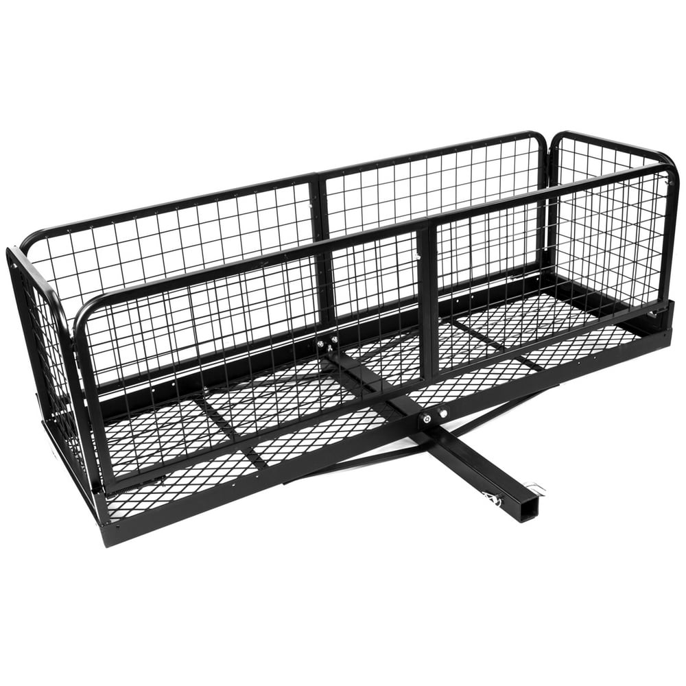 Stark Hitch Cargo Carrier Basket Capacity 500Lbs 2"inch Receivers Collapsible Side Black