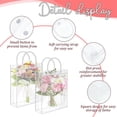 thumbnail image 3 of Paquete de 50 Bolsas de Regalo Transparentes con Asas, Bolsas de PVC Reutilizables A Granel, Bolsas de Regalo Transparentes, 3 of 5