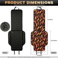 thumbnail image 7 of CHAQLIN Dustproof Car Front Seat Covers for SUV, Polyester Removable Seat Protector, Black Orange Flame Pattern, 7 of 7