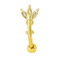 thumbnail image 4 of No Boundaries Women's Gold-Tone Stainless Steel Floral Rook Earrings, 4 of 5