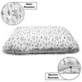 thumbnail image 3 of Polar Bear Pet Bed, Tribal Design with Antarctic Wildlife Elements Arrows Poly Effect, Chew Resistant Pad for Dogs and Cats Cushion with Removable Cover, 24" x 39", Black and White, by Ambesonne, 3 of 4