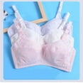 thumbnail image 1 of 3pcs/set Teen Big Girls Bras 8-12 Years Old Training Bra Kids Girls Bralette Sports Bra for Girls,White+Pink+Gray,9-12 Years/85AB, 1 of 3