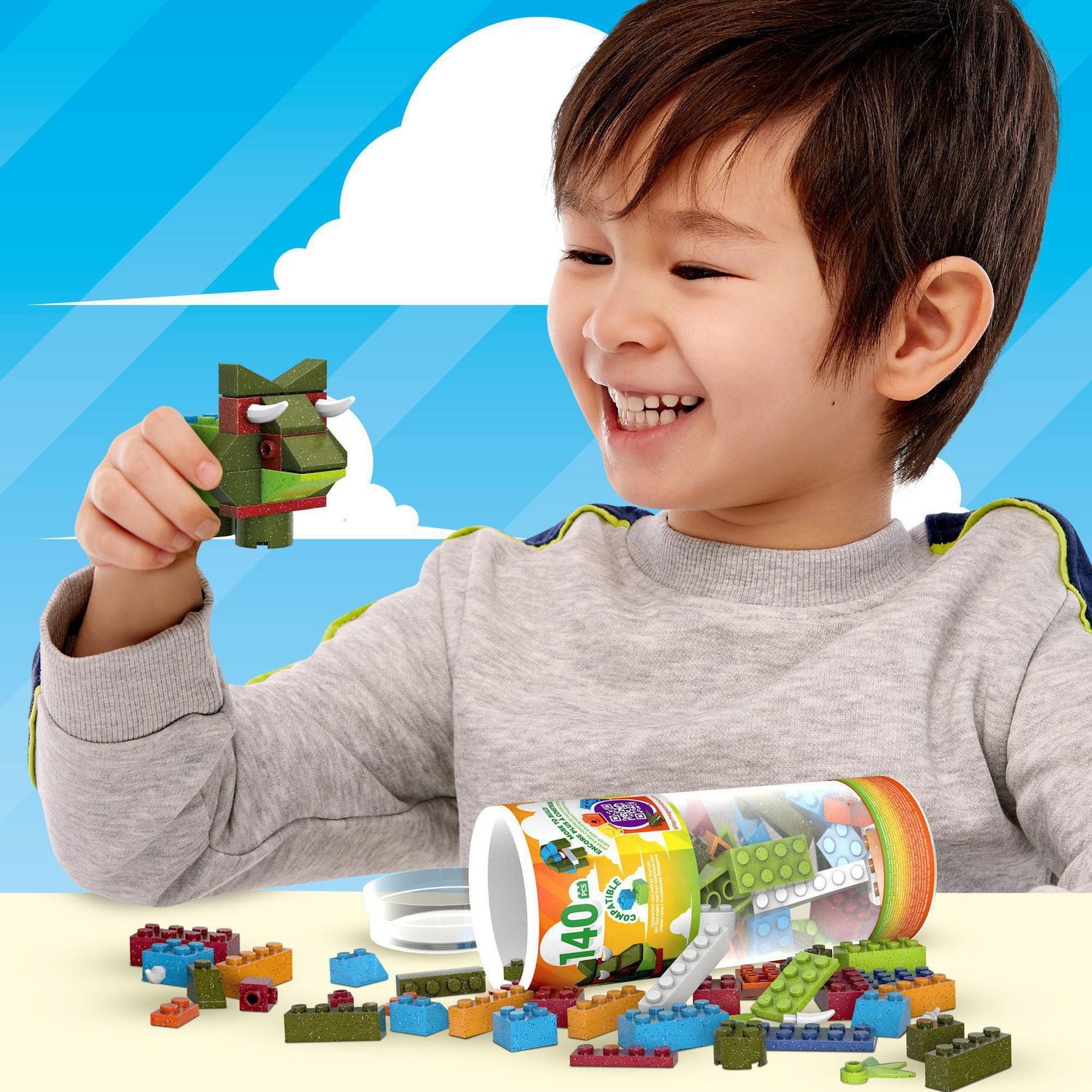 Mega Construx Wonder Builders Tube de construction – 140 Pièces