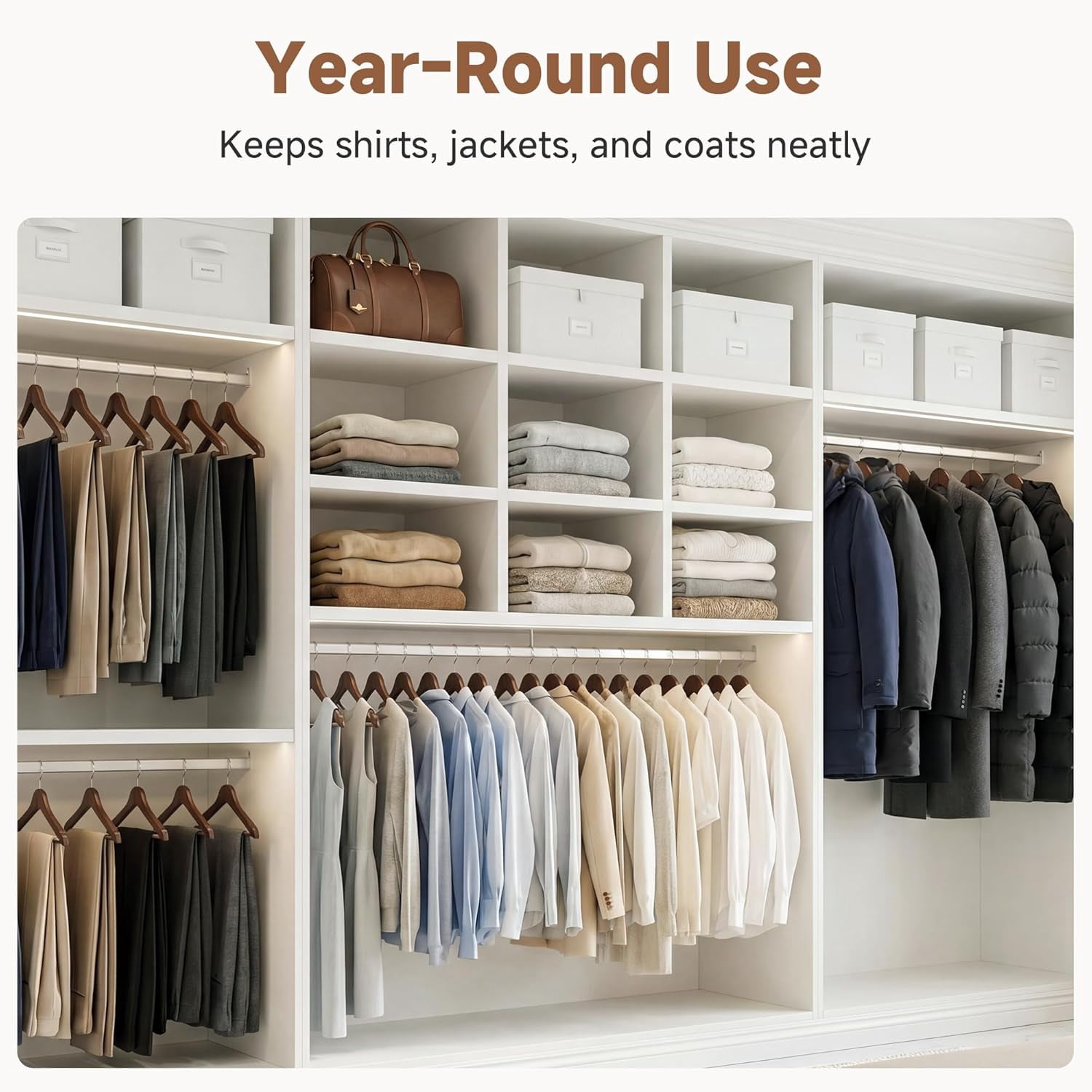 Storageworks Wood Hangers 20 Pack, Premium Wooden Coat Hangers with Contoured Shoulders, Non-Slip Pant Bar, Heavy Duty Suit Hangers, Walnut