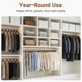 thumbnail image 3 of Storageworks Wood Hangers 20 Pack, Premium Wooden Coat Hangers with Contoured Shoulders, Non-Slip Pant Bar, Heavy Duty Suit Hangers, Walnut, 3 of 8