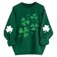 thumbnail image 4 of JIAYUE Girls T-Shirts O-Neck St. Patrick's Day Graphic Hooded Sweat For Cute Clover Print Pullover Soft Kids Casual Long Sleeve Trendy Children Tops, 4 of 4