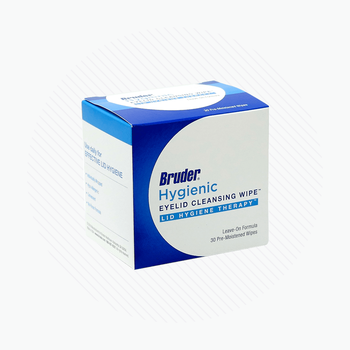 Bruder Hygienic Eyelid Cleansing Wipes - 30 Pre-Moistened Wipes
