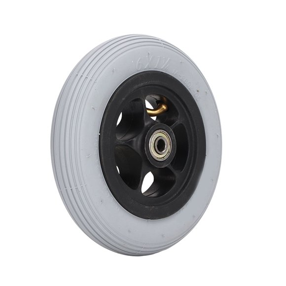 Reemplazo De Neumático De Goma, Buje De aleación De Aluminio, Buena Absorción De Impactos, Rueda Para Silla De Ruedas De 6 Pulgadas, Fácil De Instalar Para Vehículos