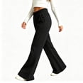 thumbnail image 6 of Girls' Fleece Flare Sweatpants Elastic High Waist Soft Casual Side Pockets Daily Wear Cozy Warm Breathable Everyday Active Trousers, 6 of 8