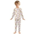 thumbnail image 3 of joogoo Dogs Doughnuts Strawberry 2 Piece Long Sleeve Tee and Pants Cotton Pajama Set 4T, 3 of 7