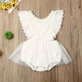thumbnail image 3 of Newborn Baby Girl Lace Floral Romper Dress Jumpsuit Summer Infant Clothes, 3 of 4