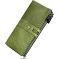 thumbnail image 2 of PU Women wallet large -capacity long European and American women's multi -card cash clip, wife's coin purse, giving girlfriend's birthday gift/Green, 2 of 7