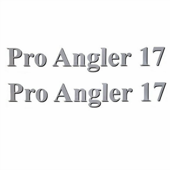 Lund Boat Decals 1986351 | Pro Angler 17 Silver Stickers (Pair)