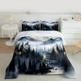 thumbnail image 2 of Manfei Smoky Jungle 2pcs Bedding Comforter Set for Female Men Women,Woodland Tree Twin Comforter Sets,Botanical Plants Breathable Bedding Set,Ultra Soft Home Decor,Reversible, 2 of 8