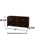 thumbnail image 2 of Wyndham Collection Sheffield 71" Wood Double Bathroom Vanity in Espresso, 2 of 4