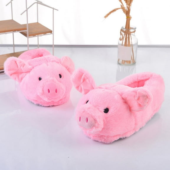 Kids Novelty Women Slippers Pink Indoor Gift Thick Bottom Warm Shoes Non-Slip Girl House Slipper
