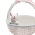 thumbnail image 4 of kurtrusly Ceramic Rabbit Easter Basket Porcelain bunny bowls Flower Pot Home Decor 16cmx15.5cmx18.3cm, 4 of 9