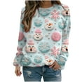 thumbnail image 2 of Herrnalise Womens Tops Fashion Pullover Round-Neck Long Sleeve Christmas Printed Blouses Sweatshirt Tops Gifts for Women, 2 of 3